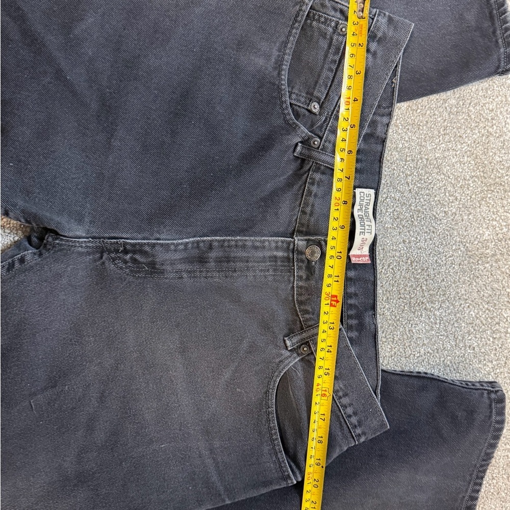 Levi’s 505 Black Straight Leg Jeans Men’s 38x34 – Classic Fit- Faded Black - Picture 8 of 10